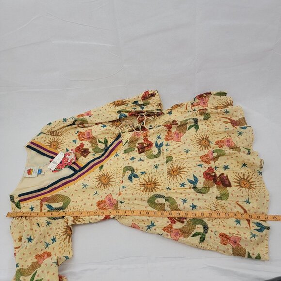 FARM RIO x ANTHROPOLOGIE Mermaid Print Wrap Mini Dress Womens MEDIUM - Picture 16 of 16